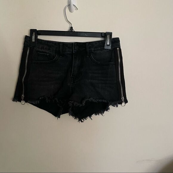 GUESS Mya Zipper Denim High Rise Shorts sz 24 - Picture 4 of 12